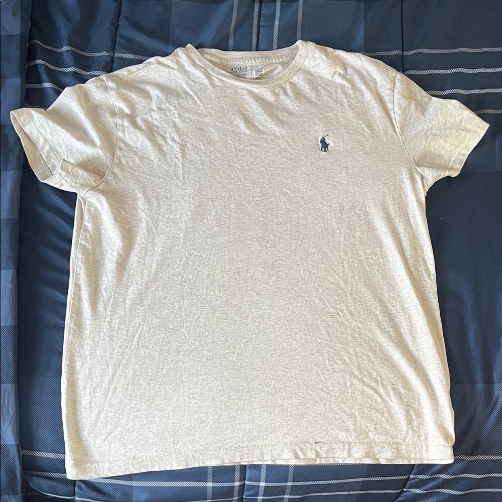 Polo by Ralph Lauren Men's Cream Short Sleeve Tee